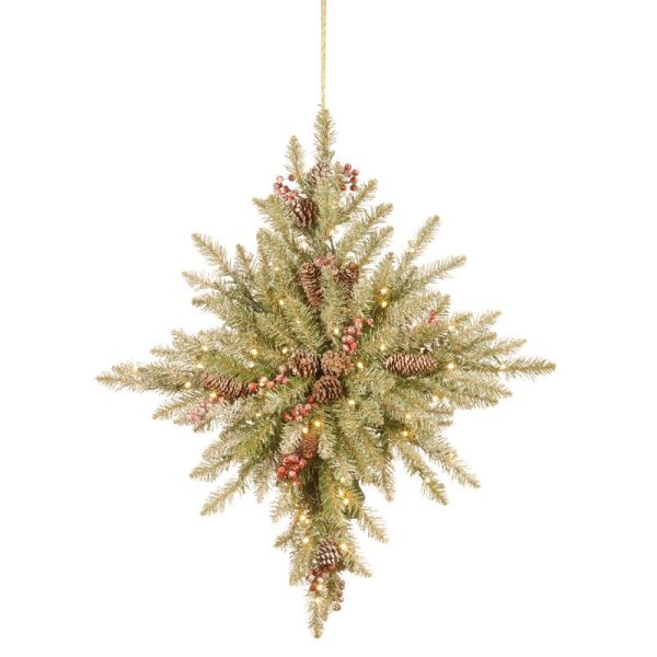 Dunhill Fir Pre-Lit Swag with 50 Warm Lights 6837RR Supply - Image 3