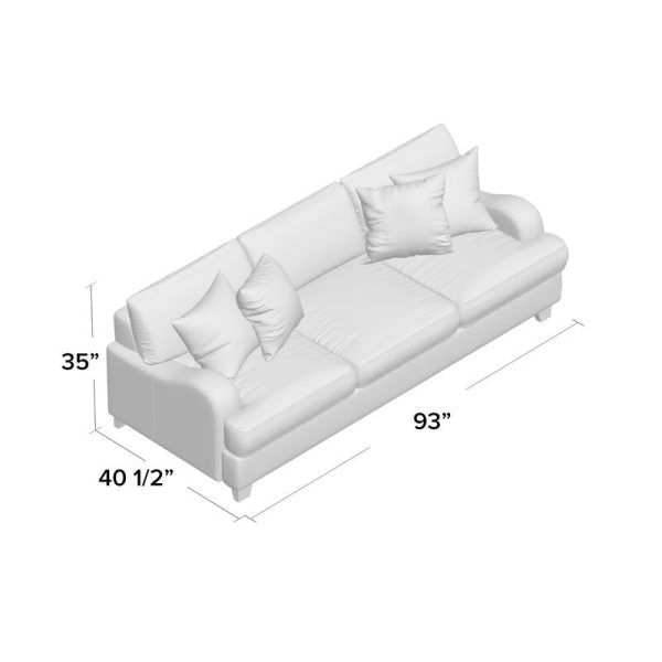 Somerville 93   Sofa with Reversible Cushions 7323RR-OB Online Hot Sale - Image 3