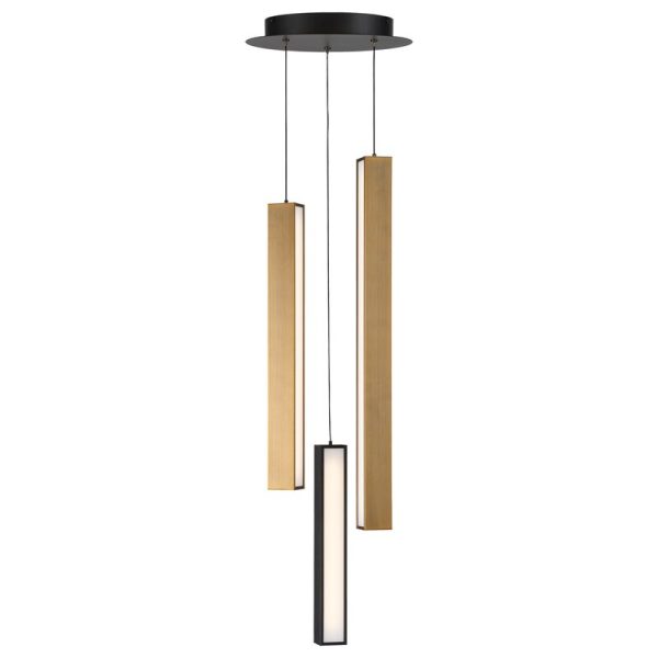 Aged Bronze Black Chaos 3 - Light Cluster Square LED Pendant 2999AH Online Hot Sale - Image 3