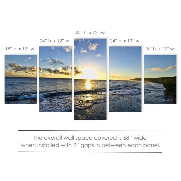 Day Break - 5 Piece Wrapped Canvas 7159RR For Cheap - Image 3
