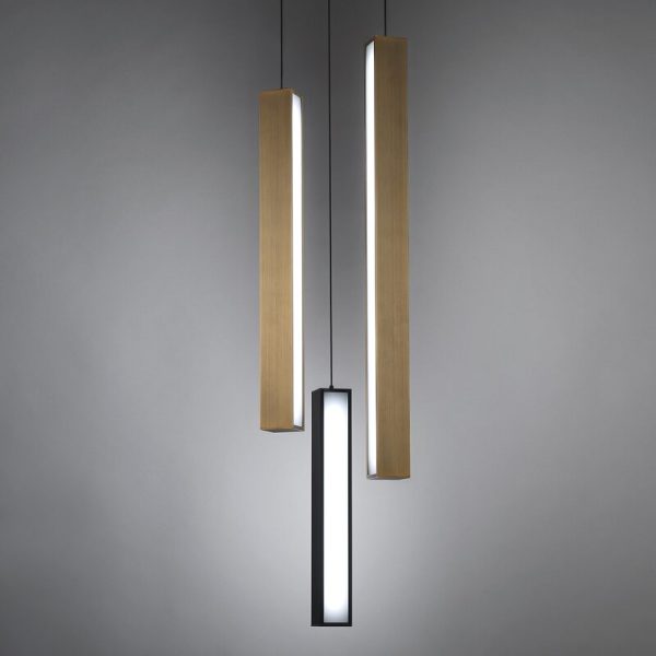 Aged Bronze Black Chaos 3 - Light Cluster Square LED Pendant 2999AH Online Hot Sale