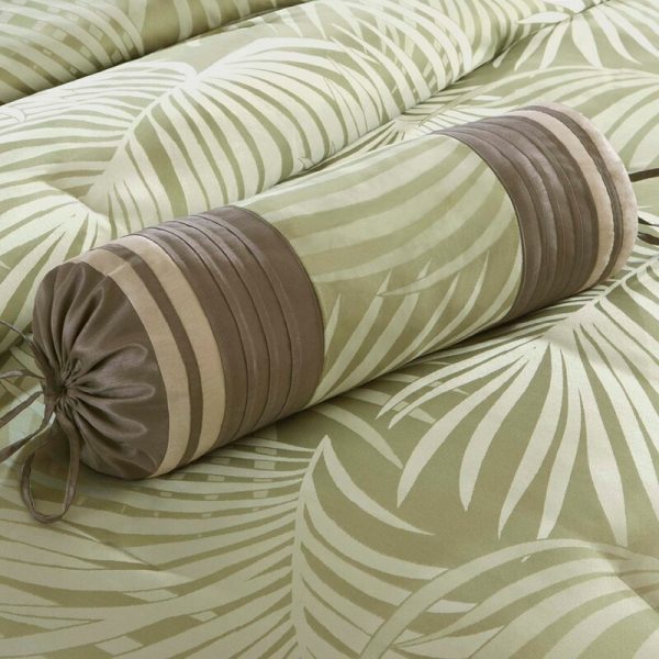 King Comforter + 6 Additional Pieces Chloe Soft Green Microfiber Reversible 7 Piece Comforter Set (Set of 7) OG174 Online Sale - Image 2