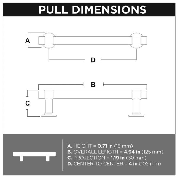 Francisco 4  Center Bar Pull Multipack (Set of 10) CG340 For Sale - Image 4
