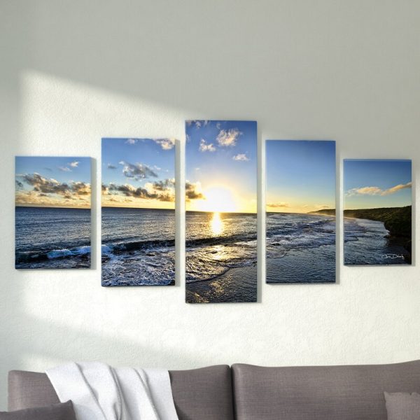 Day Break - 5 Piece Wrapped Canvas 7159RR For Cheap