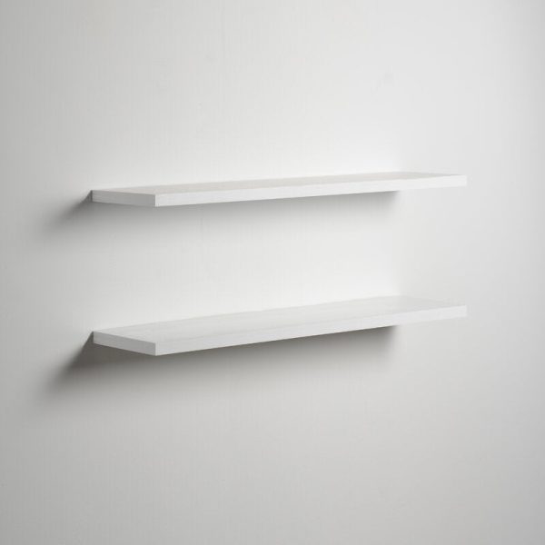 1  H x 36  W x 8  D White Brusly Floating Shelf (Set of 2) MRM3896 Supply