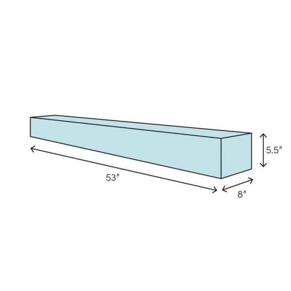 Rustic Oak Alistair Fireplace Shelf Mantel 6483RR Discount - Image 3