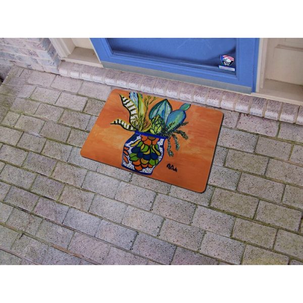 Marlianna Cactus in Pot Non-Slip Indoor Outdoor Door Mat 3313AH GL Cheap