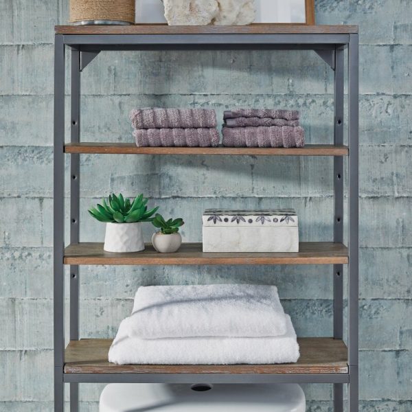 Eckles 25   W x 64   H x 8.5   D Over-The-Toilet Storage 3215AH Online Hot Sale - Image 2