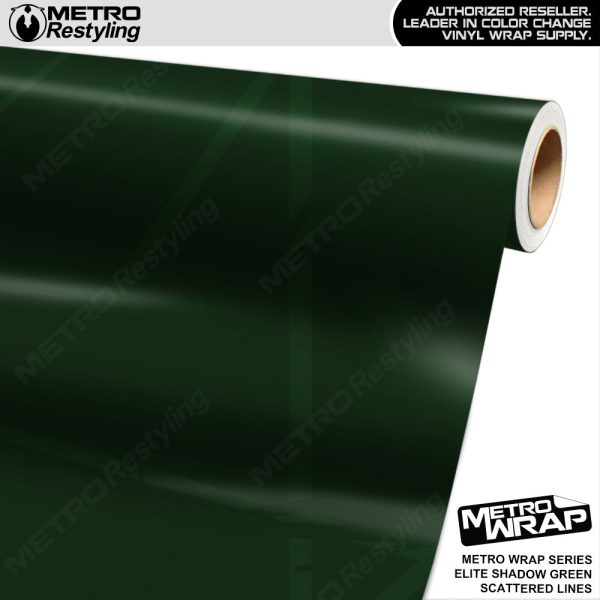 Metro Wrap Scattered Lines Elite Shadow Green Vinyl Film Online Hot Sale