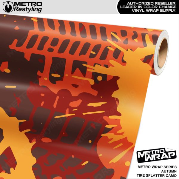 Metro Wrap Tire Splatter Autumn Camouflage Vinyl Film Supply