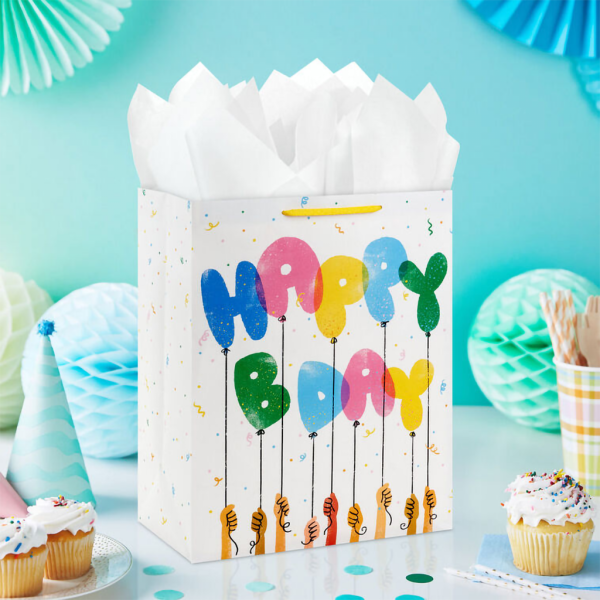 Hallmark : 13  Playful Balloons Large Birthday Gift Bag Hot on Sale